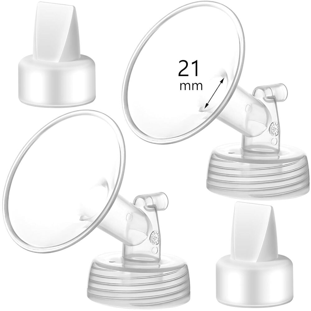 Momstouch 21mm Flange and Duckbill Valve Spectra S1 S2 9 Plus Breastpump